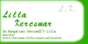 lilla kercsmar business card